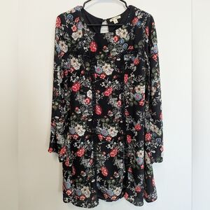 Miami Black Floral Dress